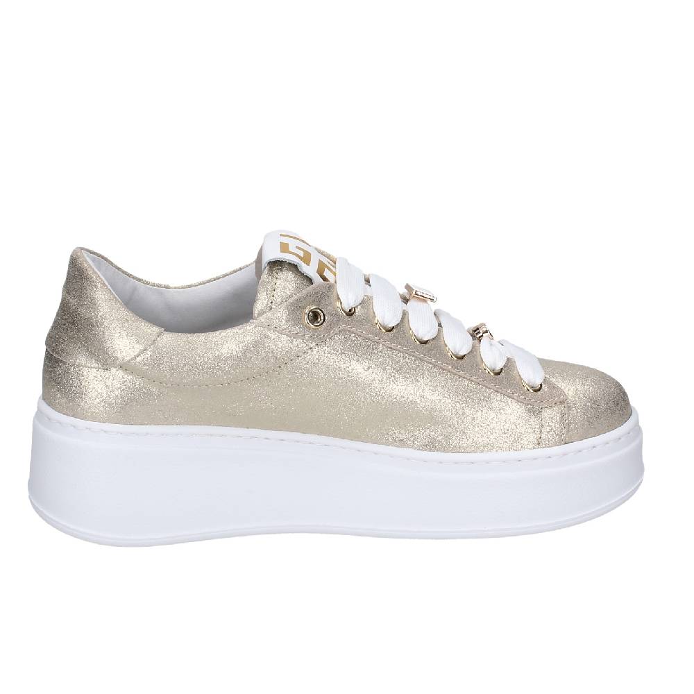 scarpe donna GIO+ sneakers platino pelle camoscio EX580 Economico