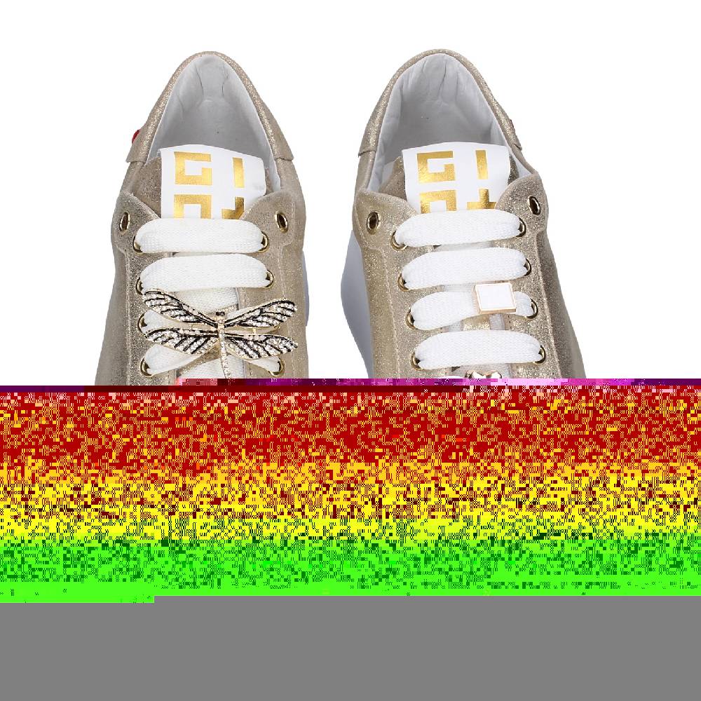 scarpe donna GIO+ sneakers platino pelle camoscio EX580 Economico