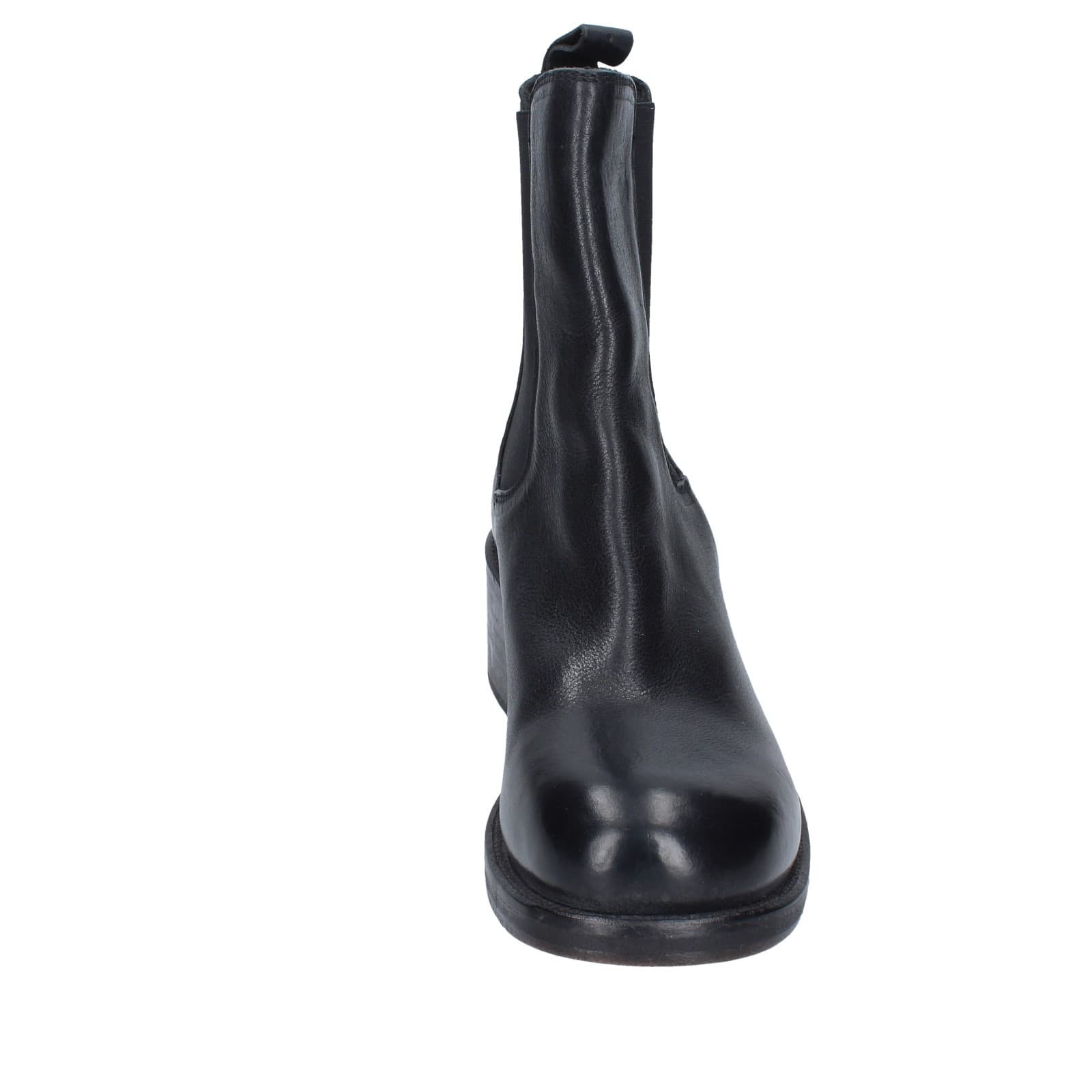 scarpe donna MOMA stivaletti nero pelle 72302C EY524 Outlet