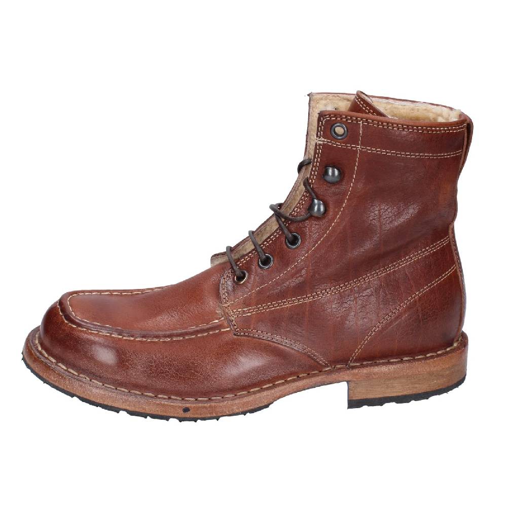 scarpe donna MOMA stivaletti marrone pelliccia 71305B EY537 Offerte