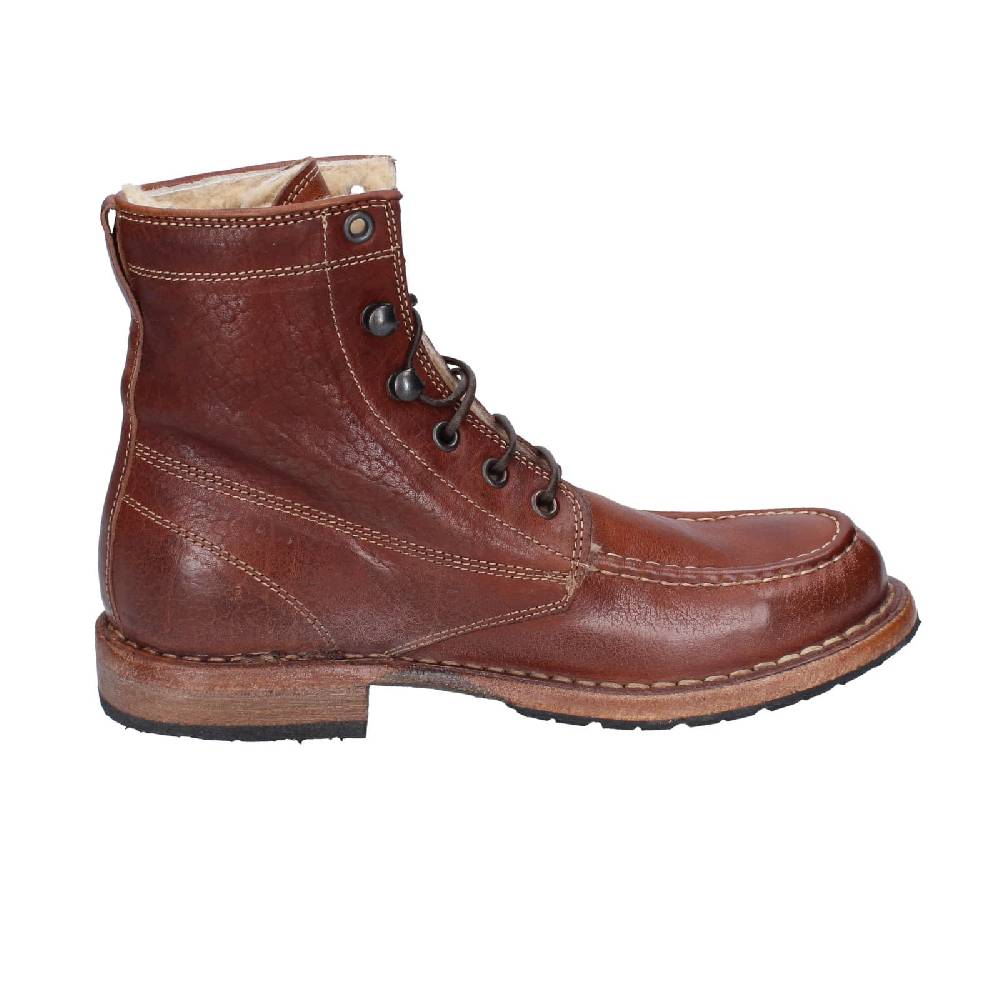 scarpe donna MOMA stivaletti marrone pelliccia 71305B EY537 Offerte