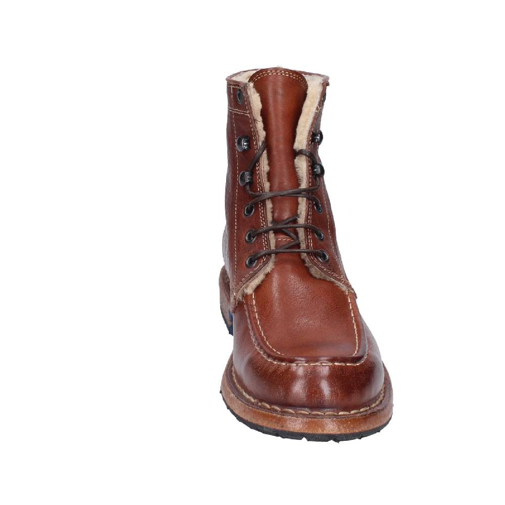 scarpe donna MOMA stivaletti marrone pelliccia 71305B EY537 Offerte