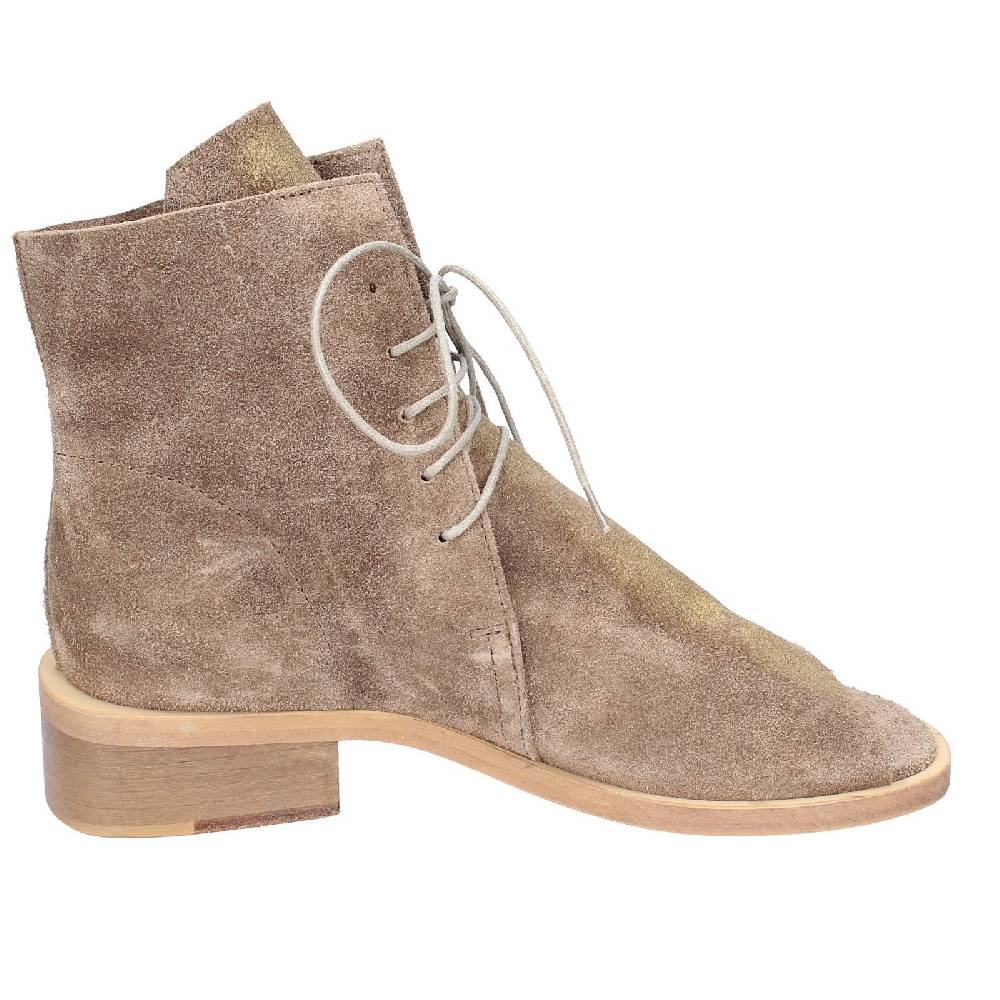 scarpe donna MOMA stivaletti marrone camoscio oro 35402I VINTAGE EX443 Vendita Economica