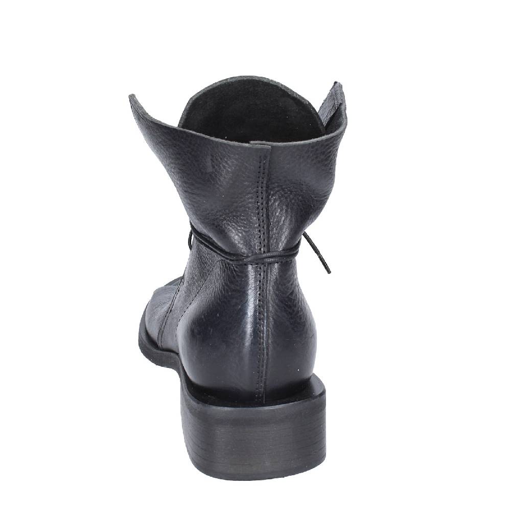 scarpe donna MOMA stivaletti nero pelle argento 35402I VINTAGE EX398 Saldi Di Fabbrica