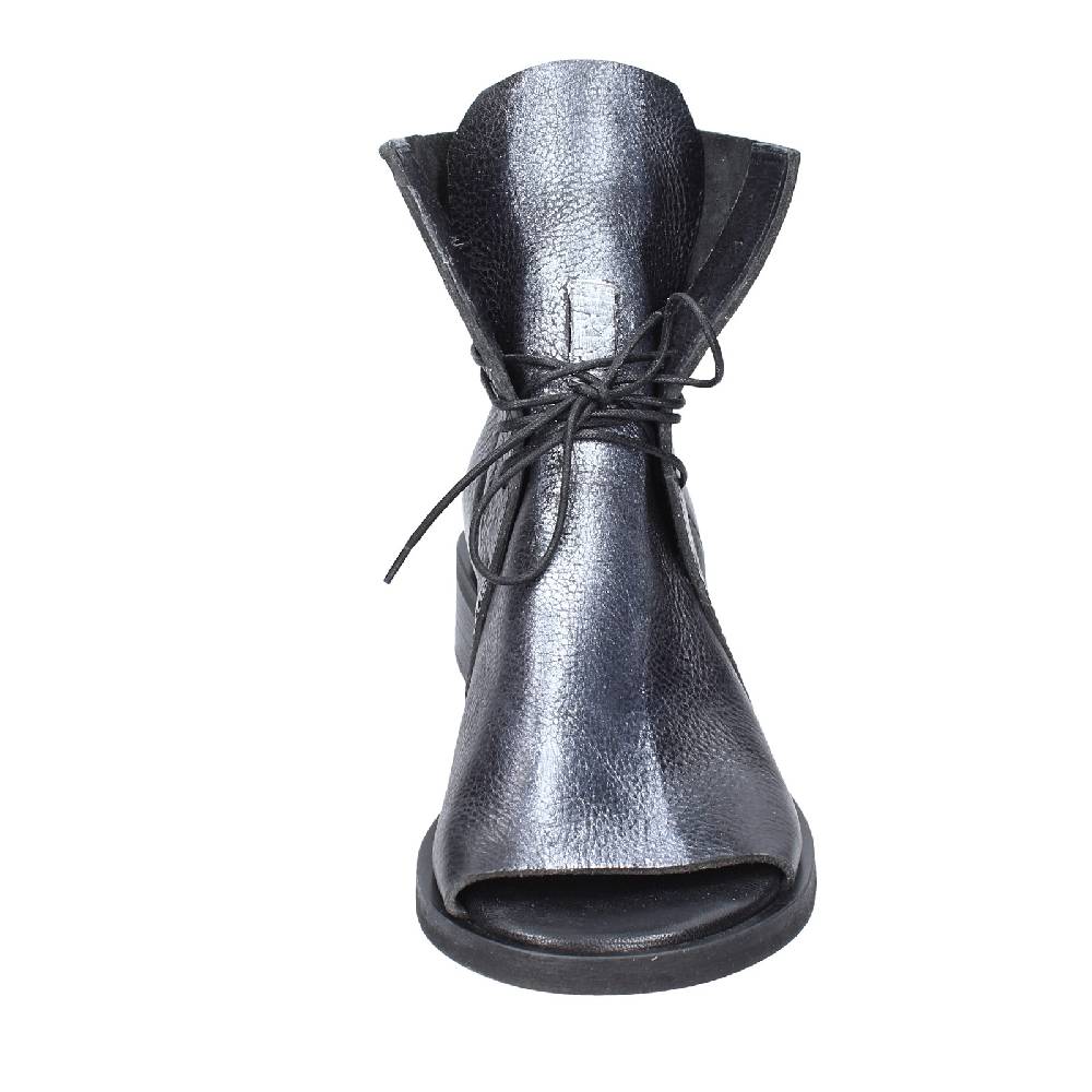 scarpe donna MOMA stivaletti nero pelle argento 35402I VINTAGE EX398 Saldi Di Fabbrica