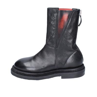 scarpe donna MOMA stivaletti nero pelle rosso 1CW339 VINTAGE BD939 In Saldo