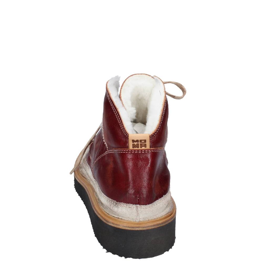 scarpe donna MOMA stivaletti bordeaux pelle camoscio EY579 Italy