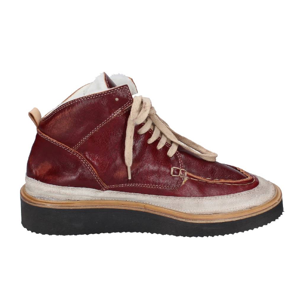 scarpe donna MOMA stivaletti bordeaux pelle camoscio EY579 Italy