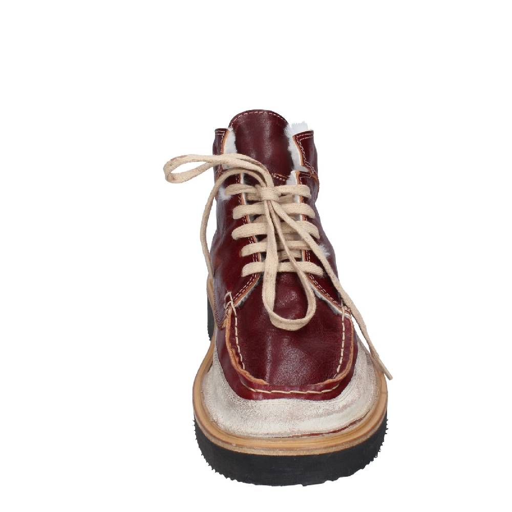 scarpe donna MOMA stivaletti bordeaux pelle camoscio EY579 Italy