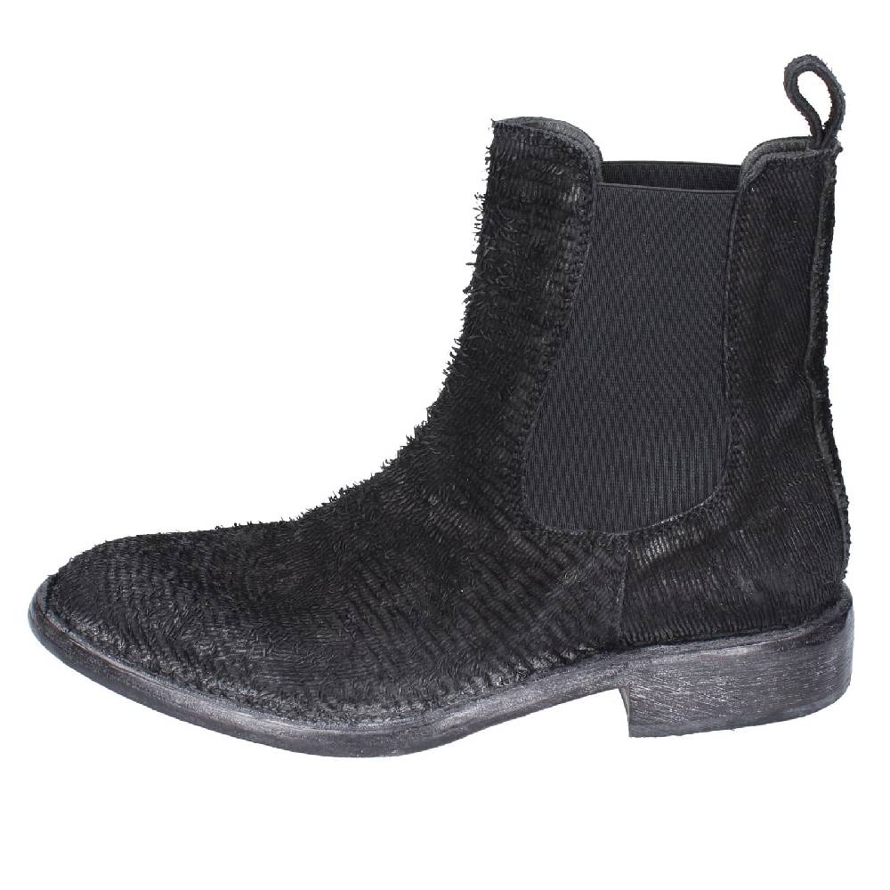 scarpe donna MOMA stivaletti nero pelle pitonata 1CW350 EY571 Italy