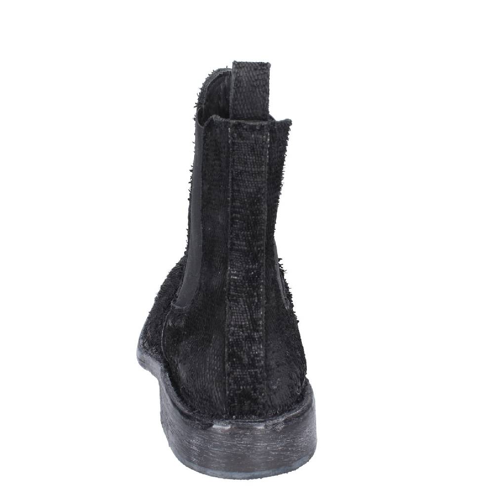 scarpe donna MOMA stivaletti nero pelle pitonata 1CW350 EY571 Italy
