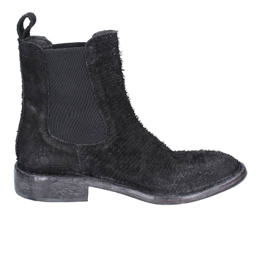 scarpe donna MOMA stivaletti nero pelle pitonata 1CW350 EY571 Italy