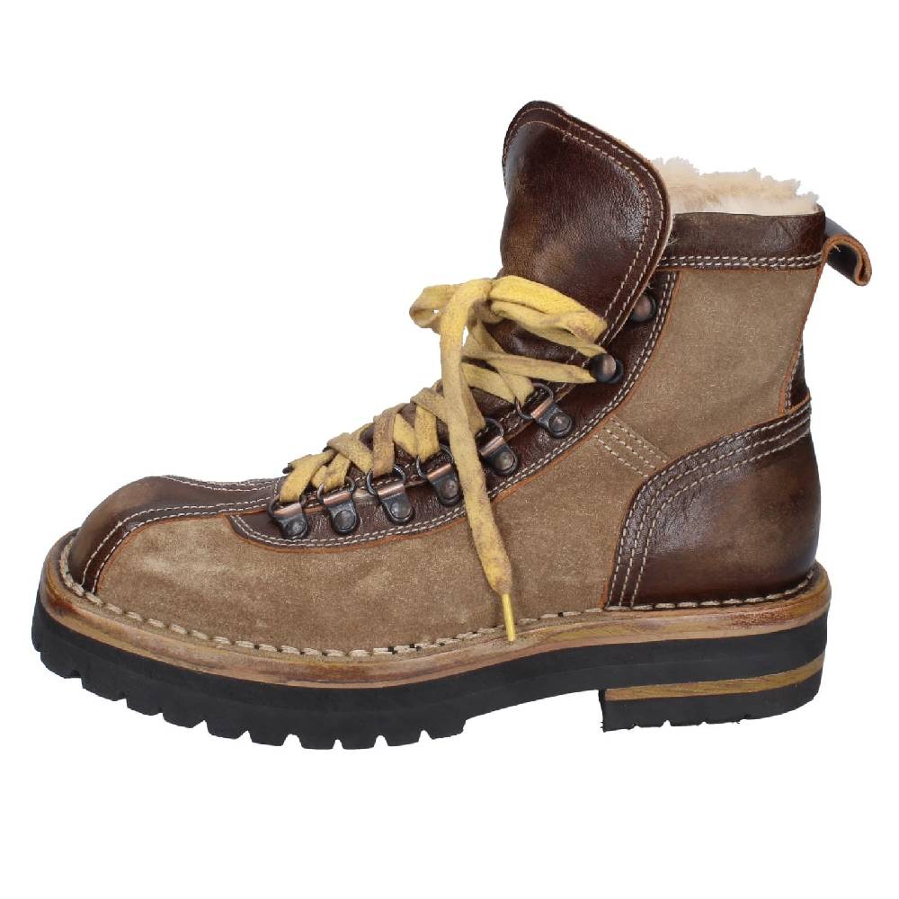 scarpe donna MOMA stivaletti marrone camoscio beige pelle 81301B EY576 In Linea