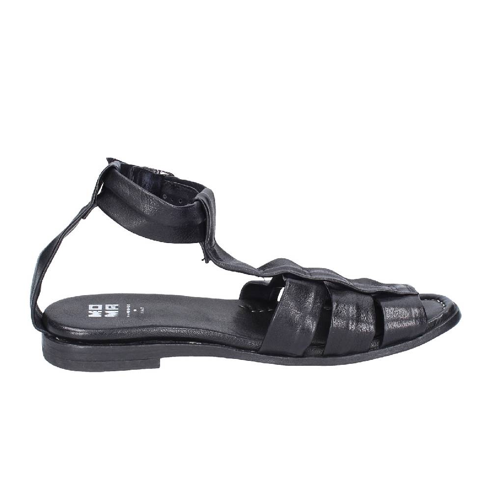 scarpe donna MOMA sandali nero pelle 32404G VINTAGE EX404 Promozione