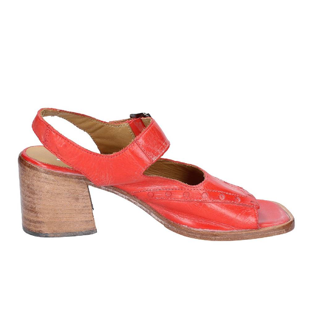 scarpe donna MOMA sandali rosso pelle 46404G VINTAGE EX450 Negozi Online