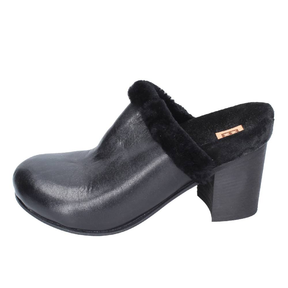 scarpe donna MOMA sandali nero pelle pelliccia EY580 Consegna Veloce