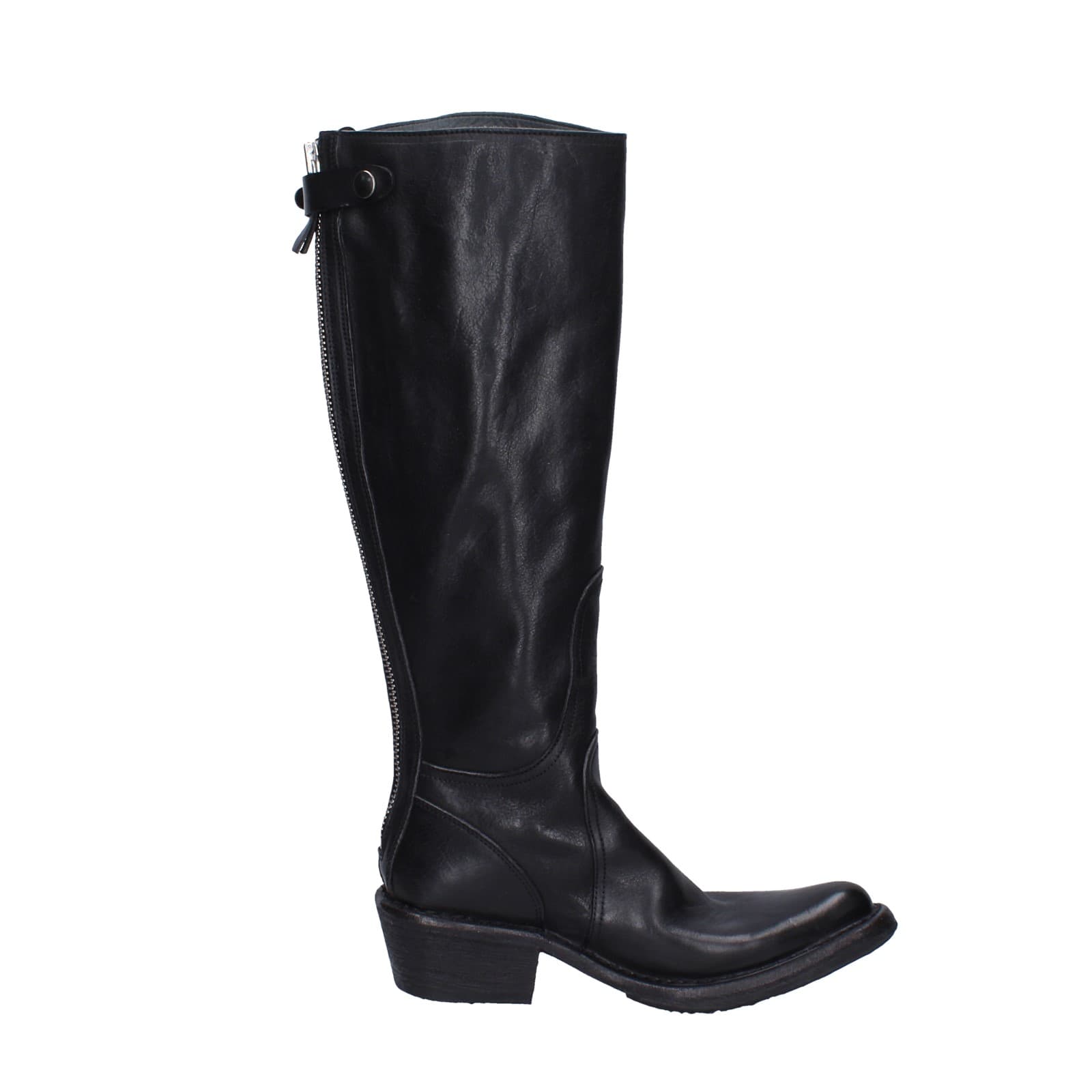 scarpe donna MOMA stivali nero pelle 77303D-CU EY491 Presa