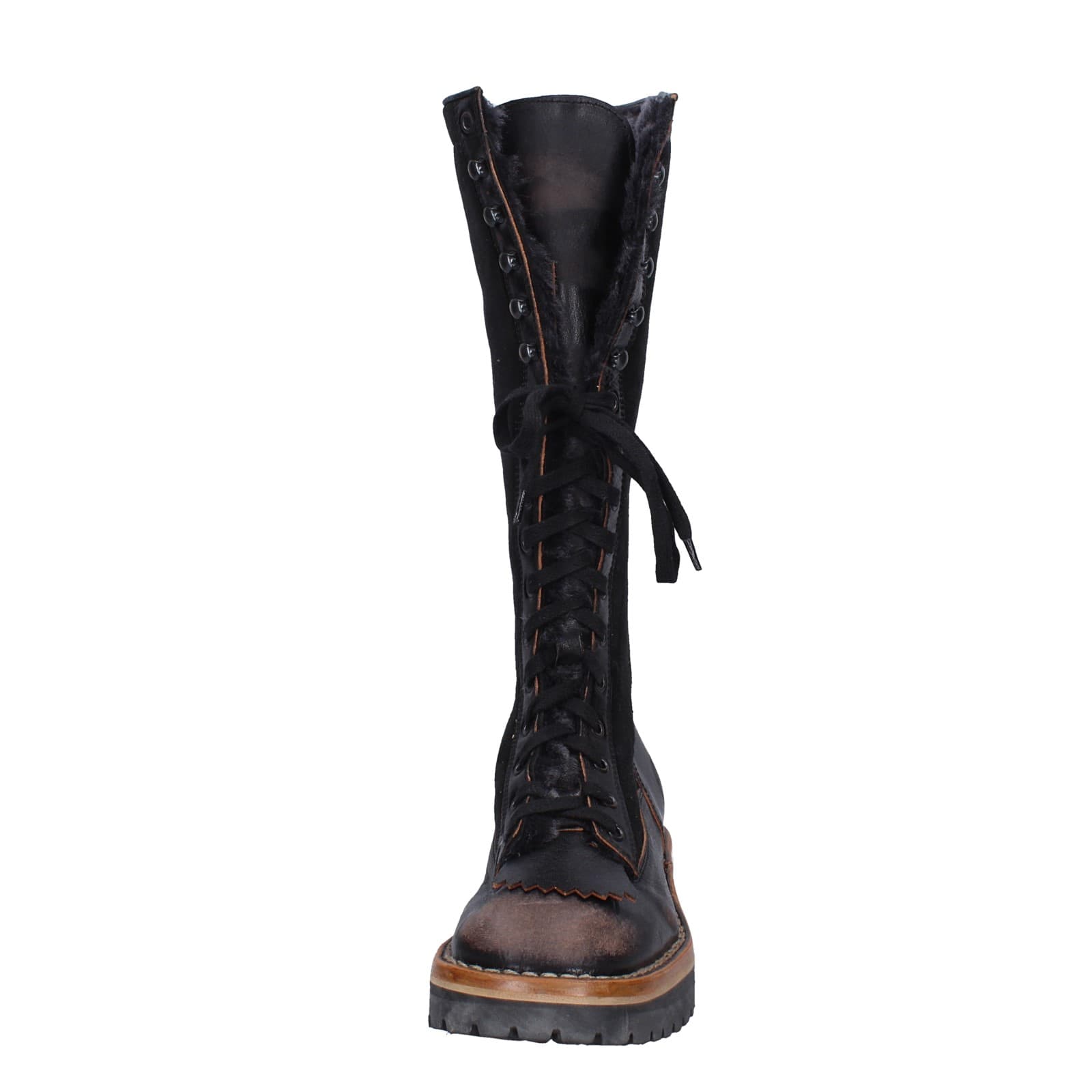 scarpe donna MOMA stivali nero camoscio pelle 81304D-VADO EY495 Sconto