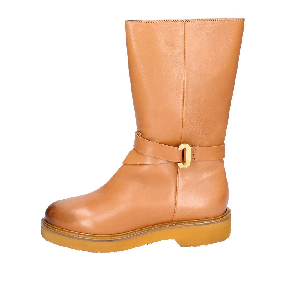 scarpe donna CARMENS stivali marrone pelle EX155 Saldi