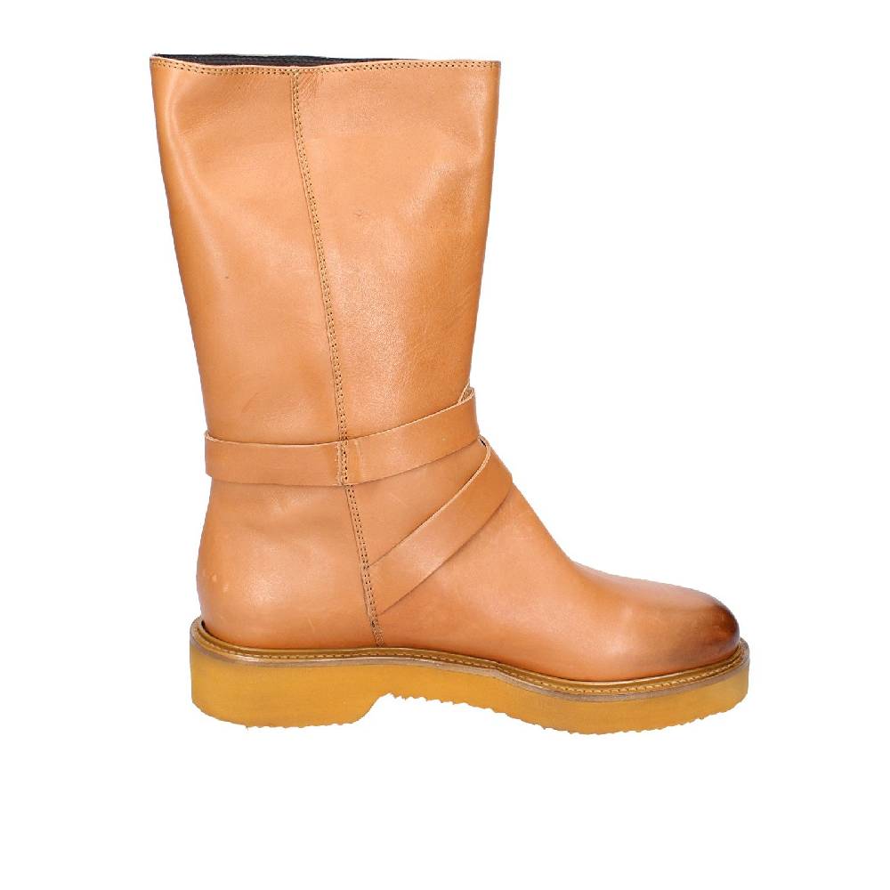 scarpe donna CARMENS stivali marrone pelle EX155 Saldi