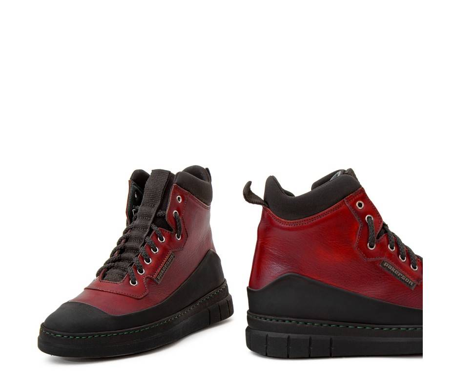 Pakerson STIVALETTO APUANE PELLE ROSSO BORDEAUX Economico