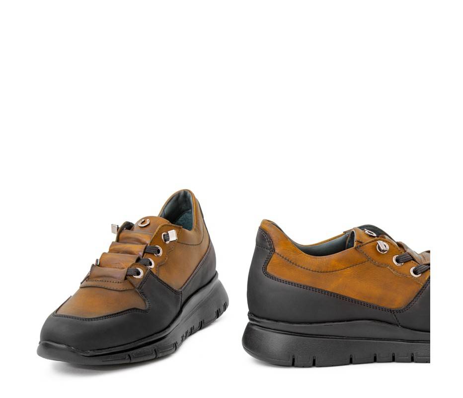 Pakerson SNEAKER AMIATA PELLE MARRONE TAN Vendita Economica