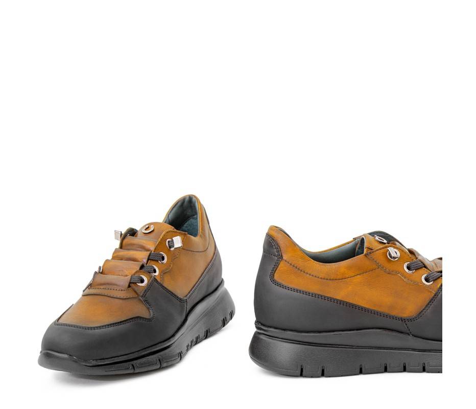 Pakerson SNEAKER AMIATA PELLE GIALLO SENAPE Saldi Di Fabbrica