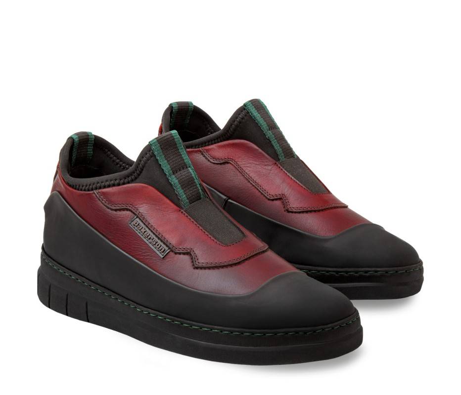 Pakerson SCARPA ABETONE PELLE ROSSO BORDEAUX Qualità Garantita