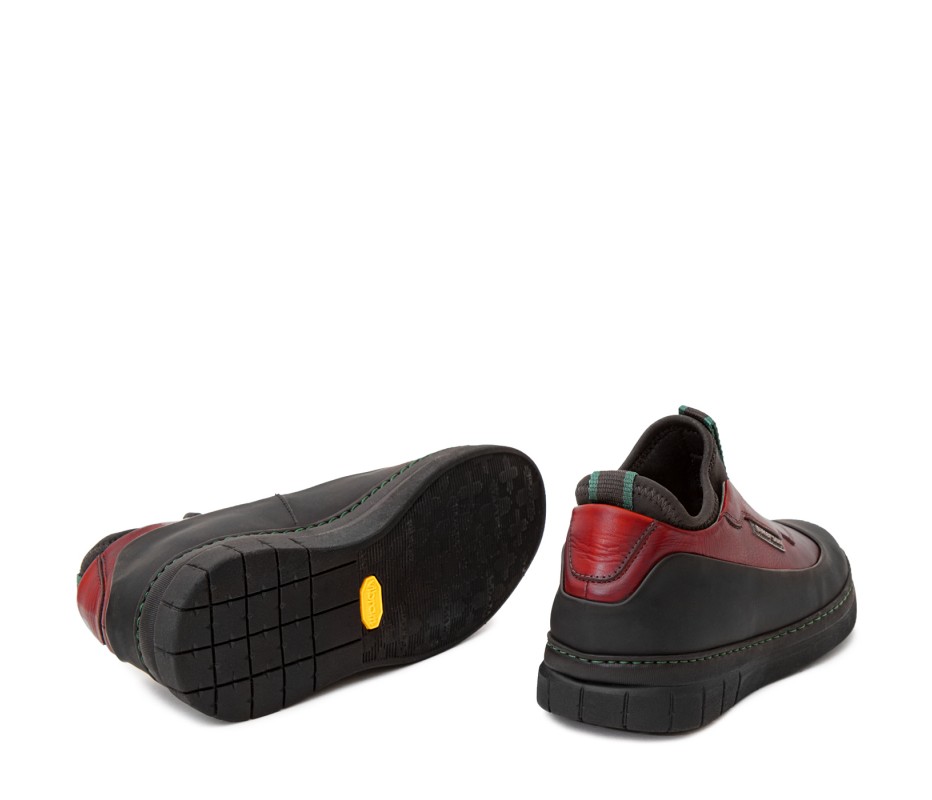 Pakerson SCARPA ABETONE PELLE ROSSO BORDEAUX Qualità Garantita