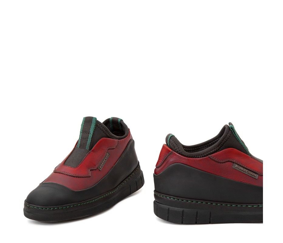 Pakerson SCARPA ABETONE PELLE ROSSO BORDEAUX Qualità Garantita