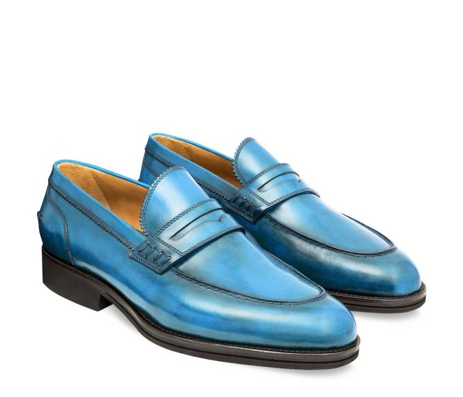 Pakerson MOCASSINO LUCCA PELLE AZZURRO BAY Negozi Online