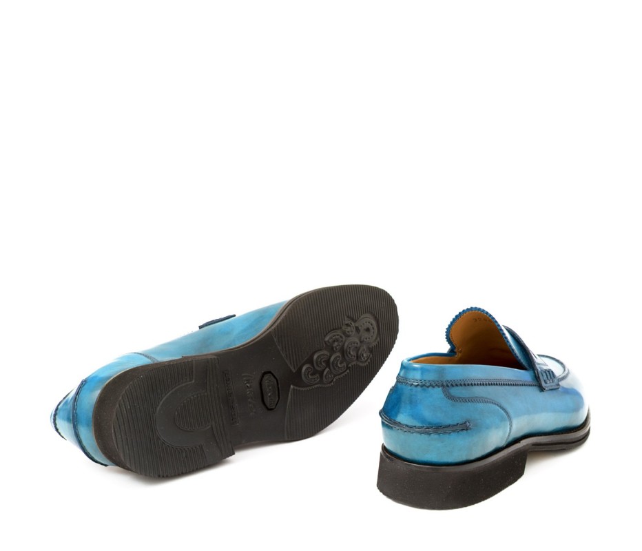 Pakerson MOCASSINO LUCCA PELLE AZZURRO BAY Negozi Online