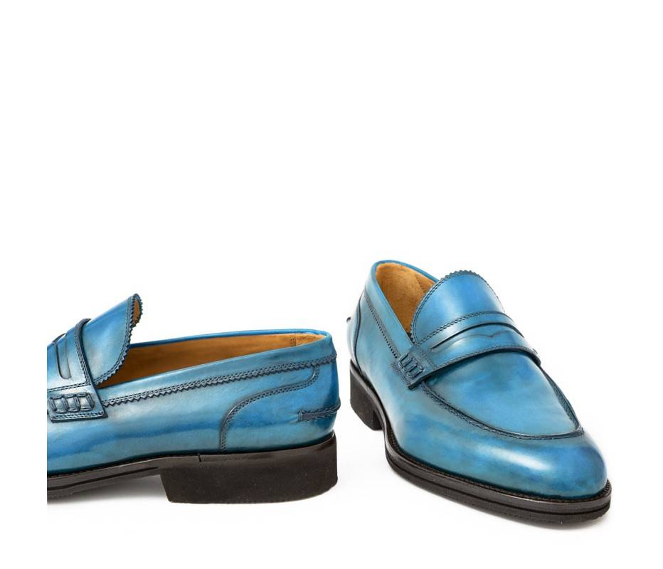 Pakerson MOCASSINO LUCCA PELLE AZZURRO BAY Negozi Online