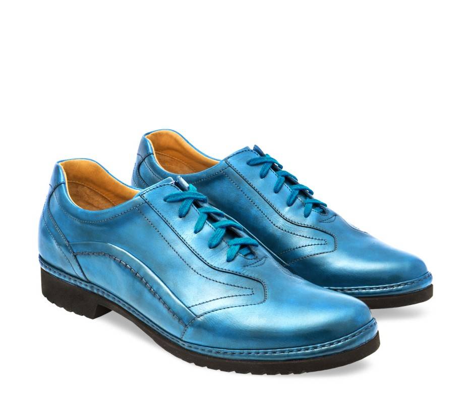 Pakerson DERBY PIENZA PELLE AZZURRO CIELO Shopping Online