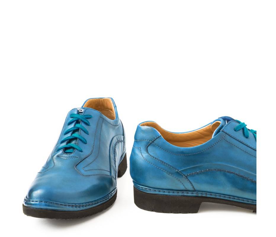 Pakerson DERBY PIENZA PELLE AZZURRO CIELO Shopping Online