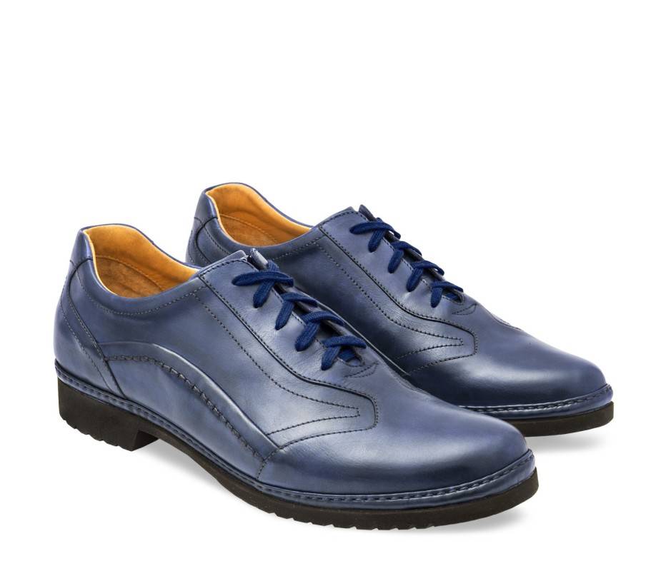 Pakerson DERBY PIENZA PELLE BLU NAVY Novità