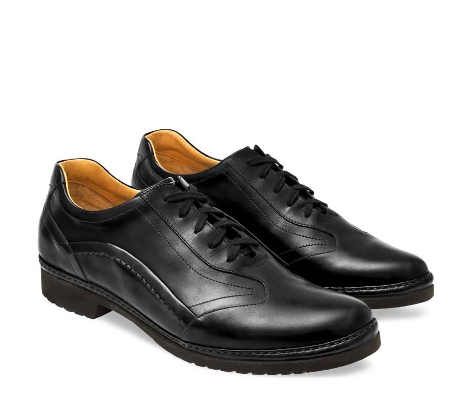 Pakerson DERBY PIENZA PELLE NERA Saldi