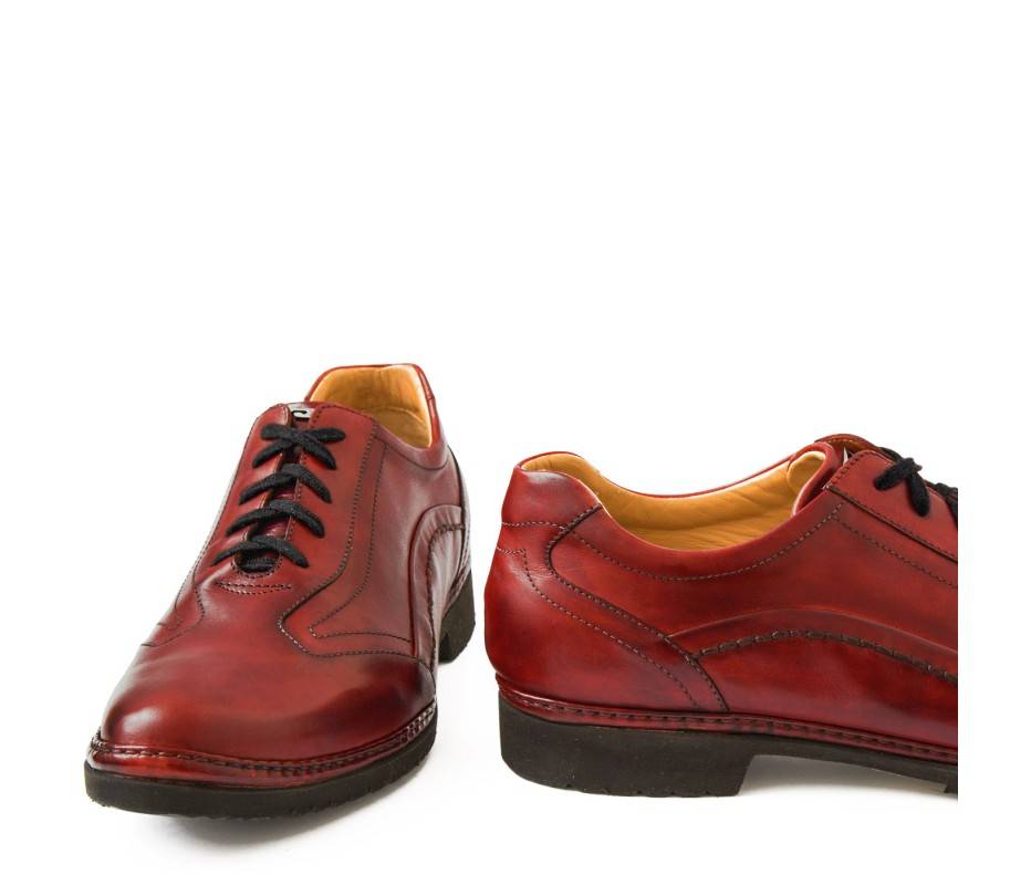 Pakerson DERBY PIENZA PELLE ROSSO BORDEAUX Latest fashion