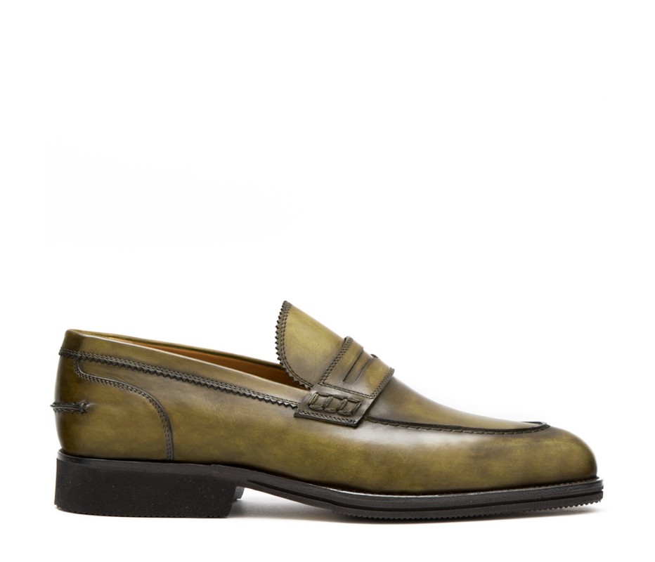 Pakerson MOCASSINO LUCCA PELLE VERDE OLIVA In Linea