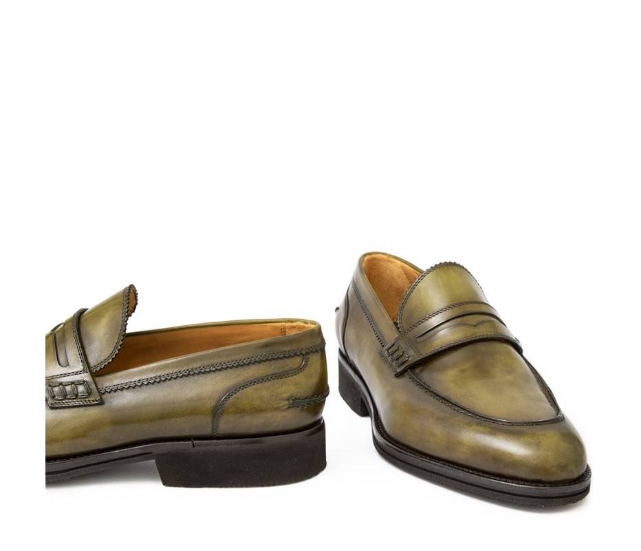 Pakerson MOCASSINO LUCCA PELLE VERDE OLIVA In Linea