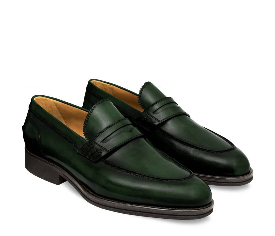 Pakerson MOCASSINO LUCCA PELLE VERDE TARTARUGA Promozione