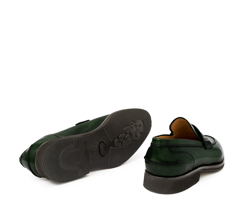 Pakerson MOCASSINO LUCCA PELLE VERDE TARTARUGA Promozione