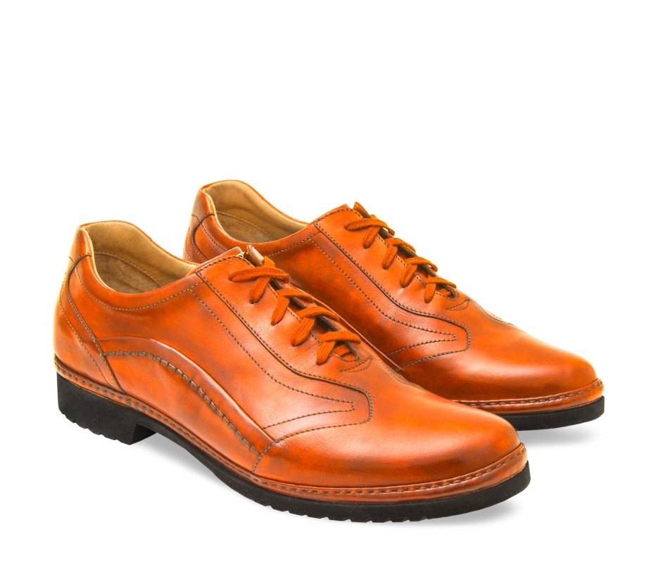 Pakerson DERBY PIENZA PELLE ARANCIO Spedizione Gratuita