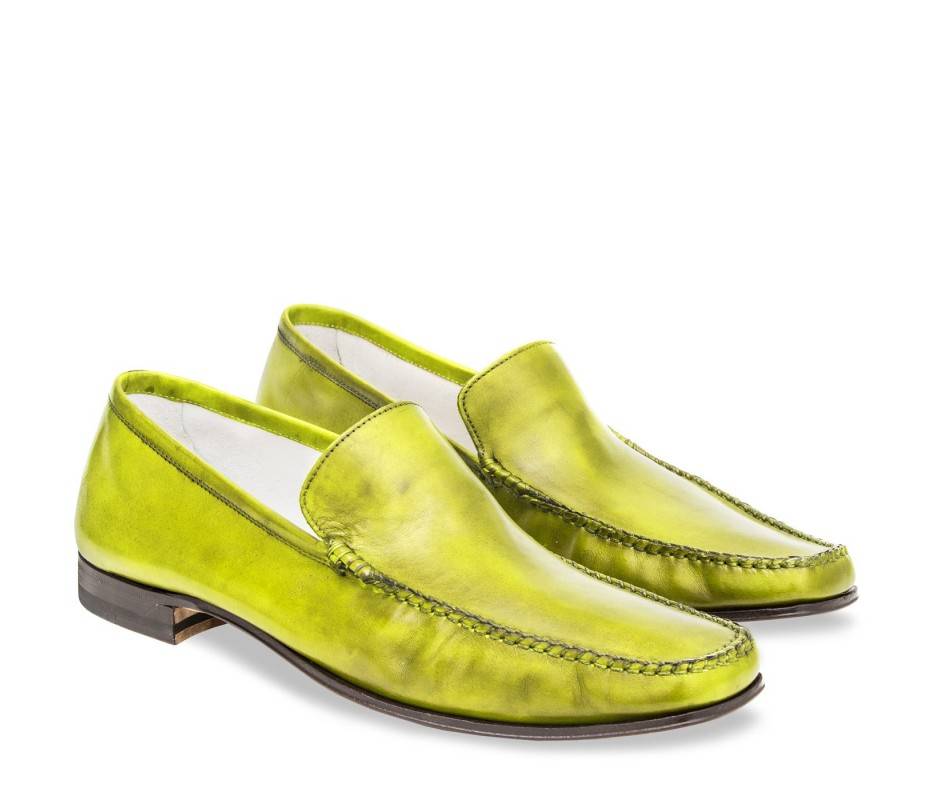 Pakerson MOCASSINO CERRETO PELLE VERDE PISTACCHIO Promozione Limitata