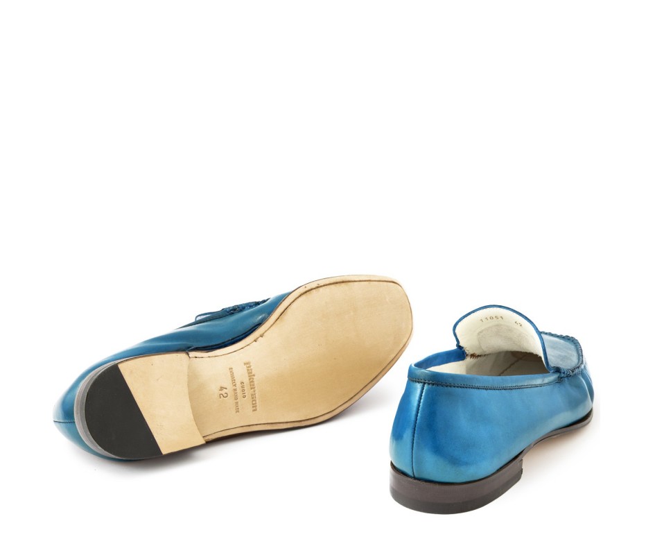 Pakerson MOCASSINO CERRETO PELLE AZZURRO CIELO Fino Al -60%