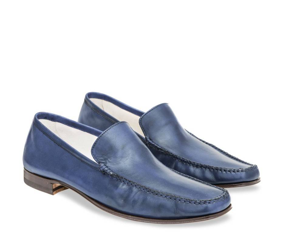 Pakerson MOCASSINO CERRETO PELLE BLU NAVY Prezzo Ridotto