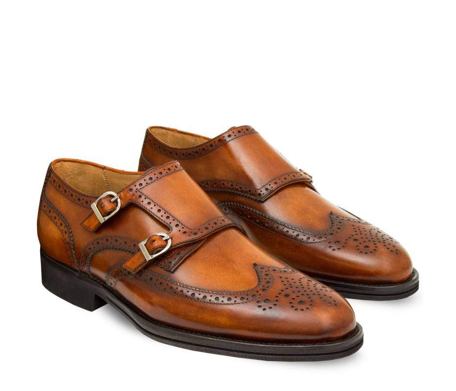 Pakerson DOPPIA FIBBIA SIENA PELLE MARRONE WOOD Offerte