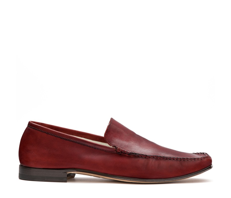 Pakerson MOCASSINO CERRETO PELLE ROSSO BORDEAUX Saldi Di Fabbrica