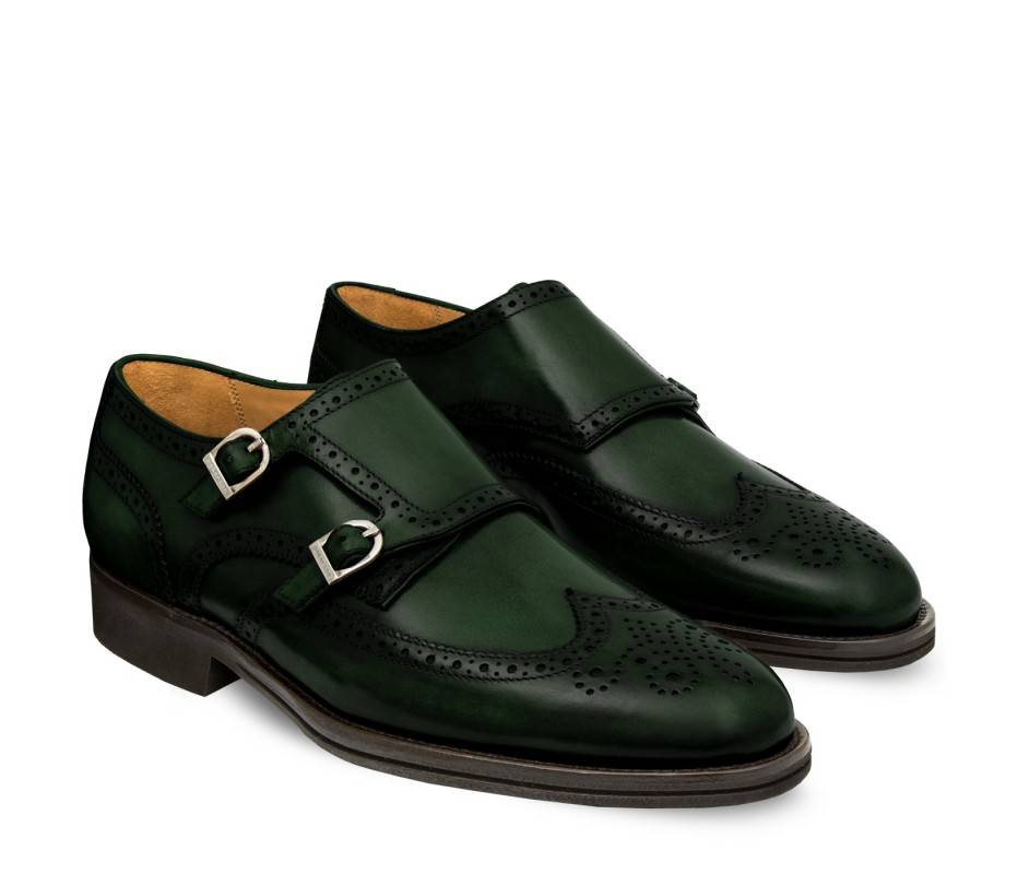 Pakerson DOPPIA FIBBIA SIENA PELLE VERDE TARTARUGA 50% di sconto con spedizione gratuita