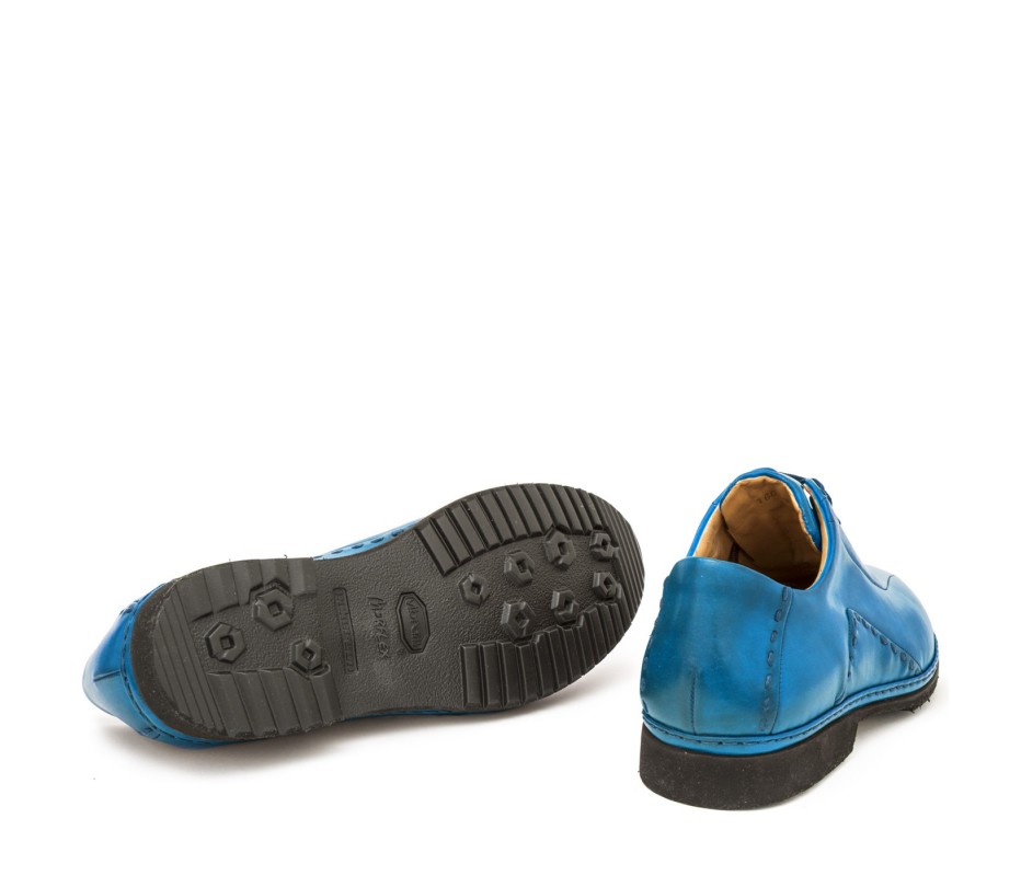 Pakerson DERBY BOLGHERI PELLE AZZURRO CIELO Saldi Di Fabbrica